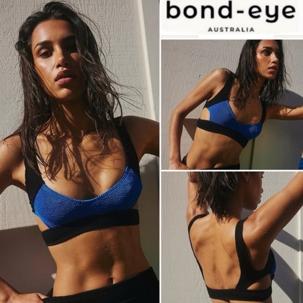 Bond-Eye Splice Nino Crop in Black and Blue OS